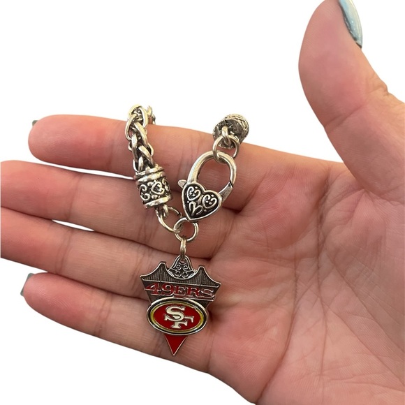 Silver and Red 49ers Charm Bracelet - Picture 2 of 3